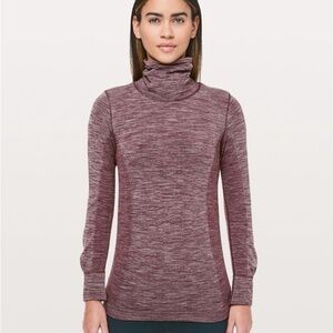 Lululemon Woolly Wonder Turtleneck Size 4 Dark Adobe / White  DKAB/WHT 77575